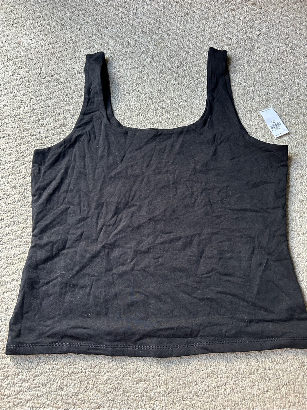 Classic Black Scoop Neck Tank Top - Women